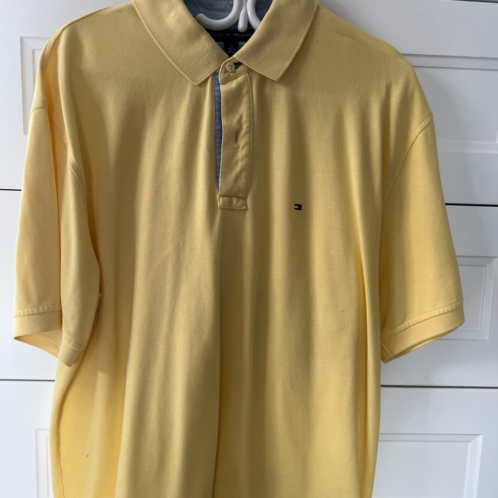 Tommy Hilfiger Men's Polo in Soft Yellow